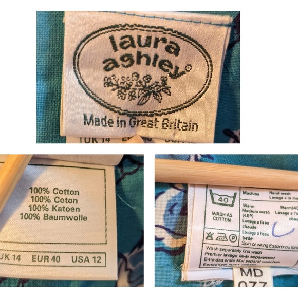 Vintage Laura Ashley Summer Cotton Dress, 12, EUC - Picture 9 of 9